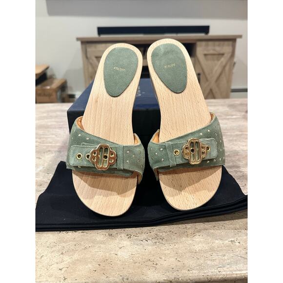 NEW In Box Maje Clover Logo Green Natural Sandals size 37 - Picture 4 of 8